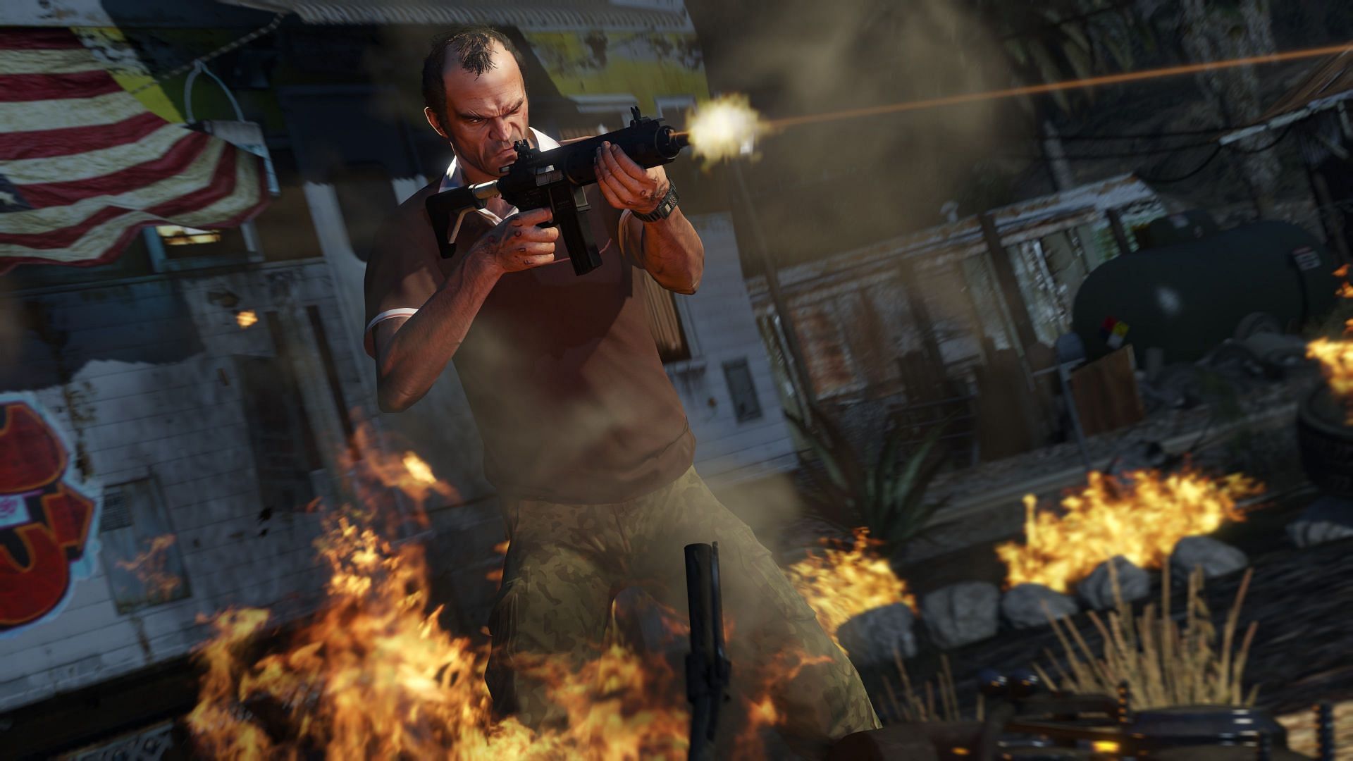 Trevor in action (Image via Rockstar Games)