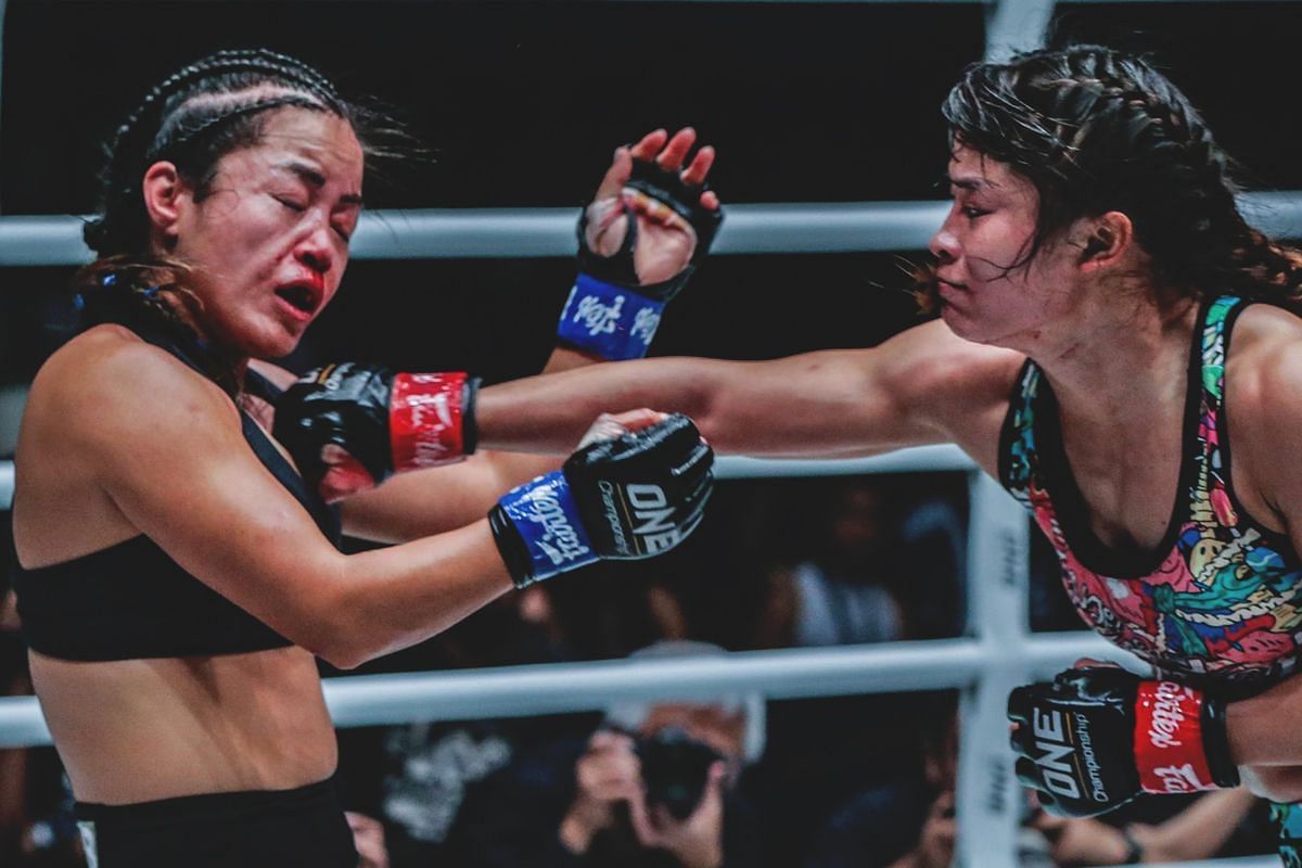 Stamp Fairtex fighting Bi Nguyen (Image credit: ONE Championship)