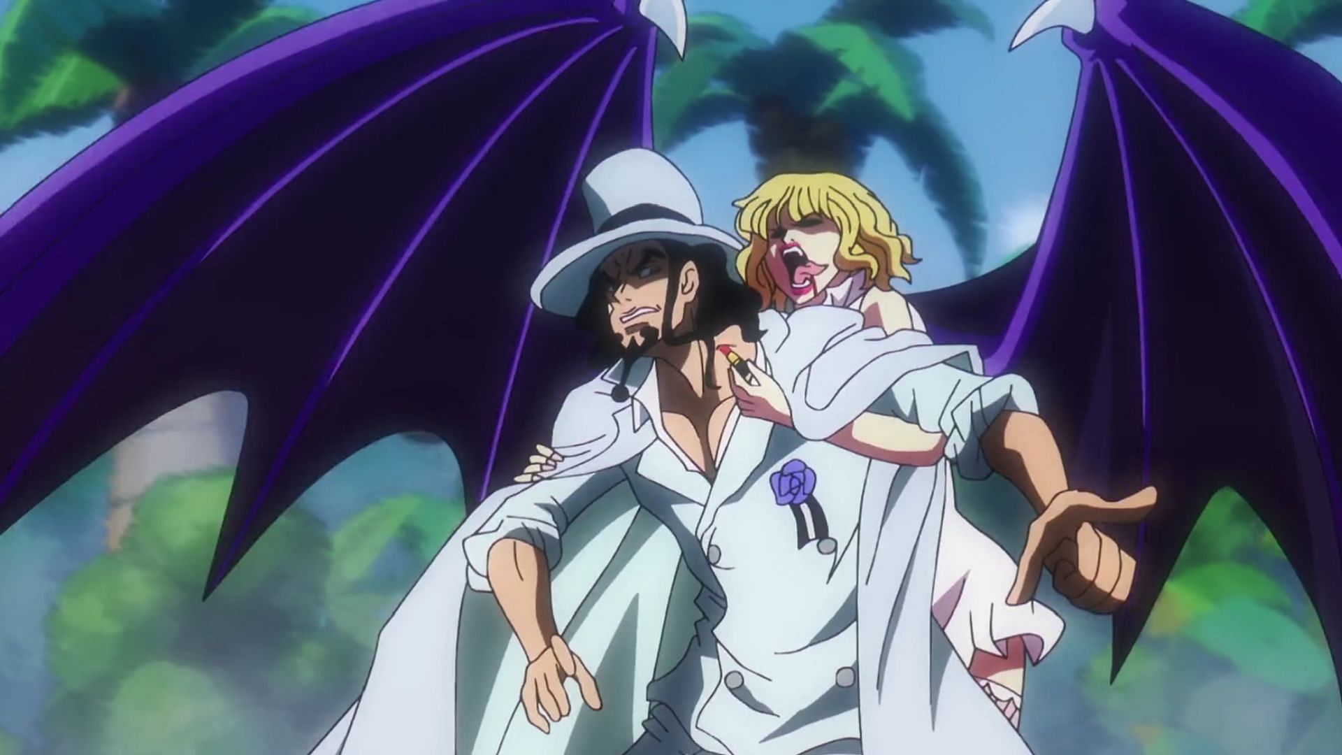 Stussy attacks Lucci as seen in the One Piece anime (Image via Toei)