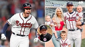 "Love that the little man is still repping a Braves hat" - Fans can't get enough as Freddie Freeman's son Max sports gear from dad's old team