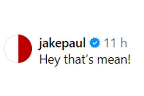 Jake Paul's reaction to Mike Tyson's statement