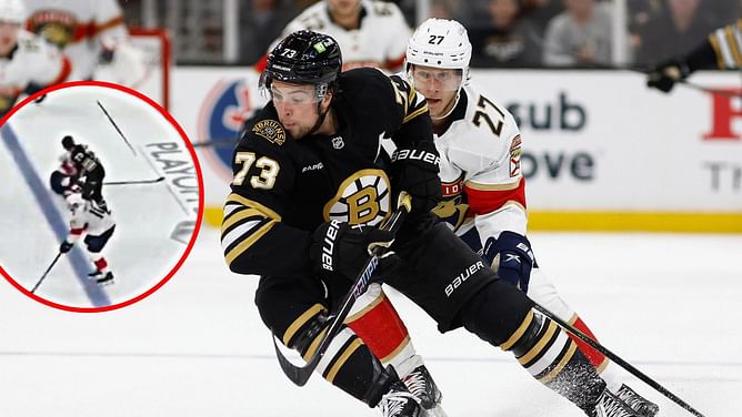 WATCH: Charlie McAvoy delivers a huge hit on Sam Reinhart 15 seconds into Game 4