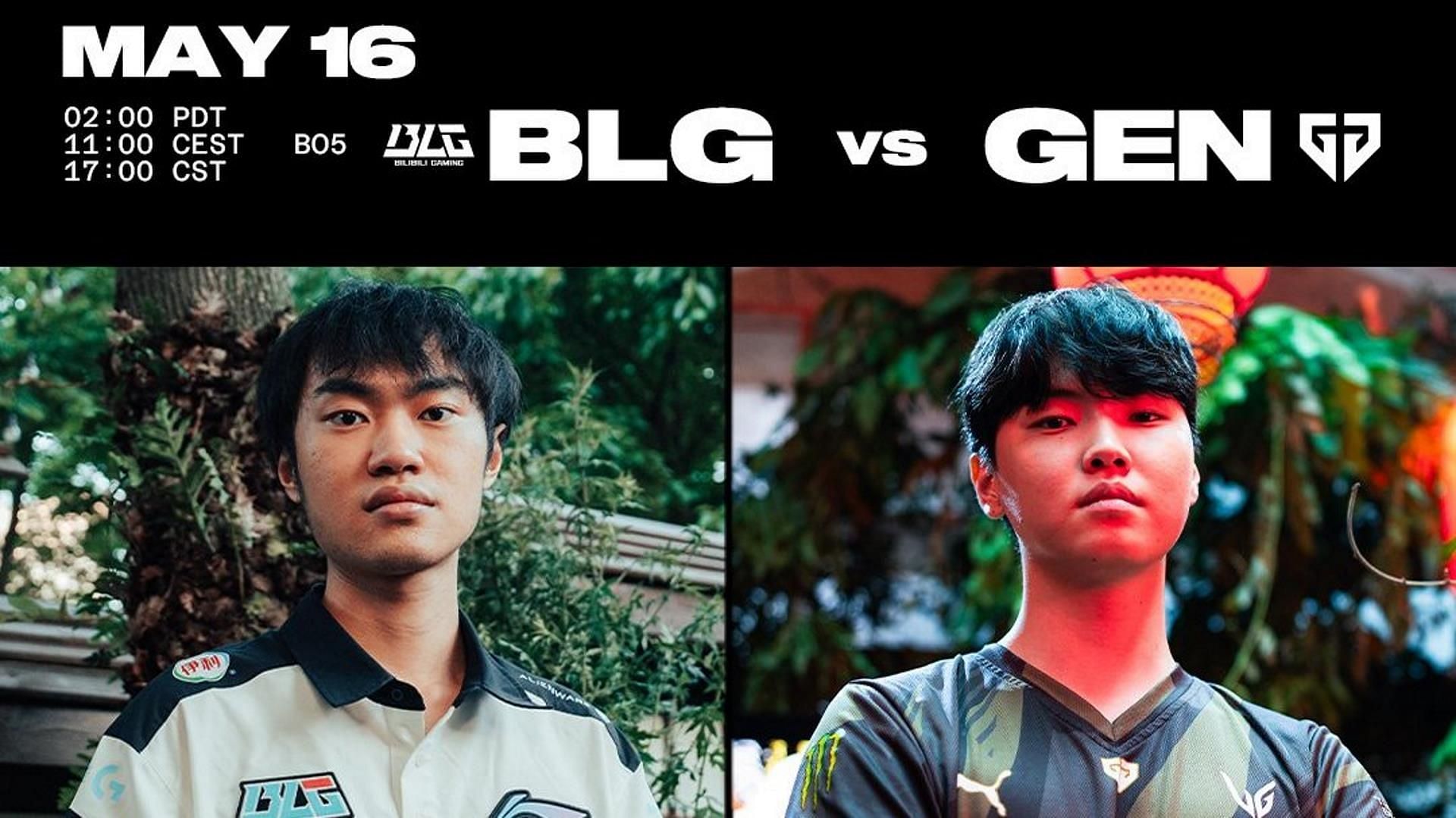 BilibiliGaming vs GenG in LoL MSI 2024 schedule and timings (Image via X/@lolesports)