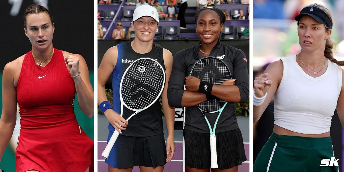 (From L to R): Aryna Sabalenka, Iga Swiatek, Coco Gauff and Danielle Collins