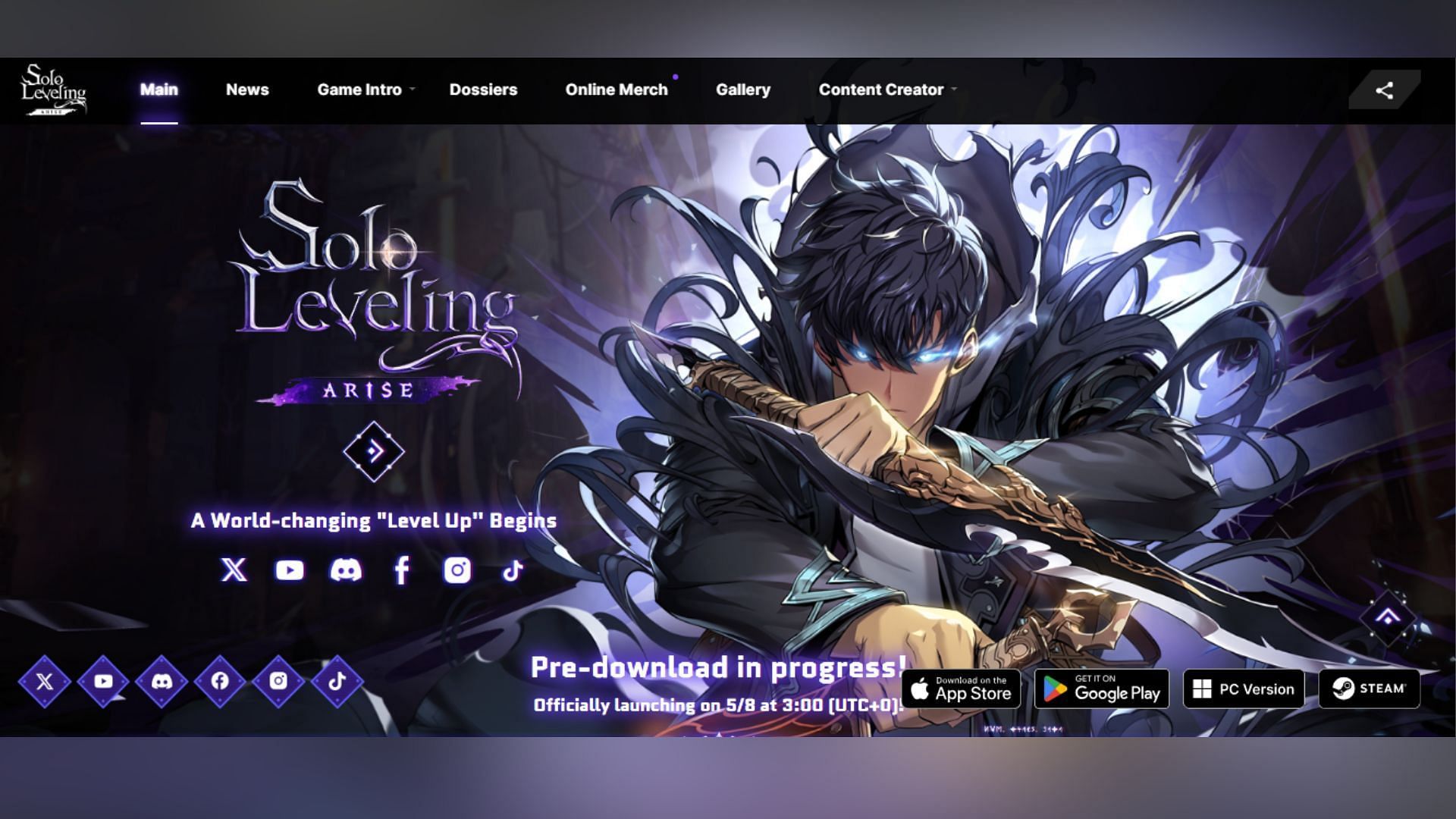 Solo Leveling Arise PC version can be downloaded from the official website. (Image via Netmarble)