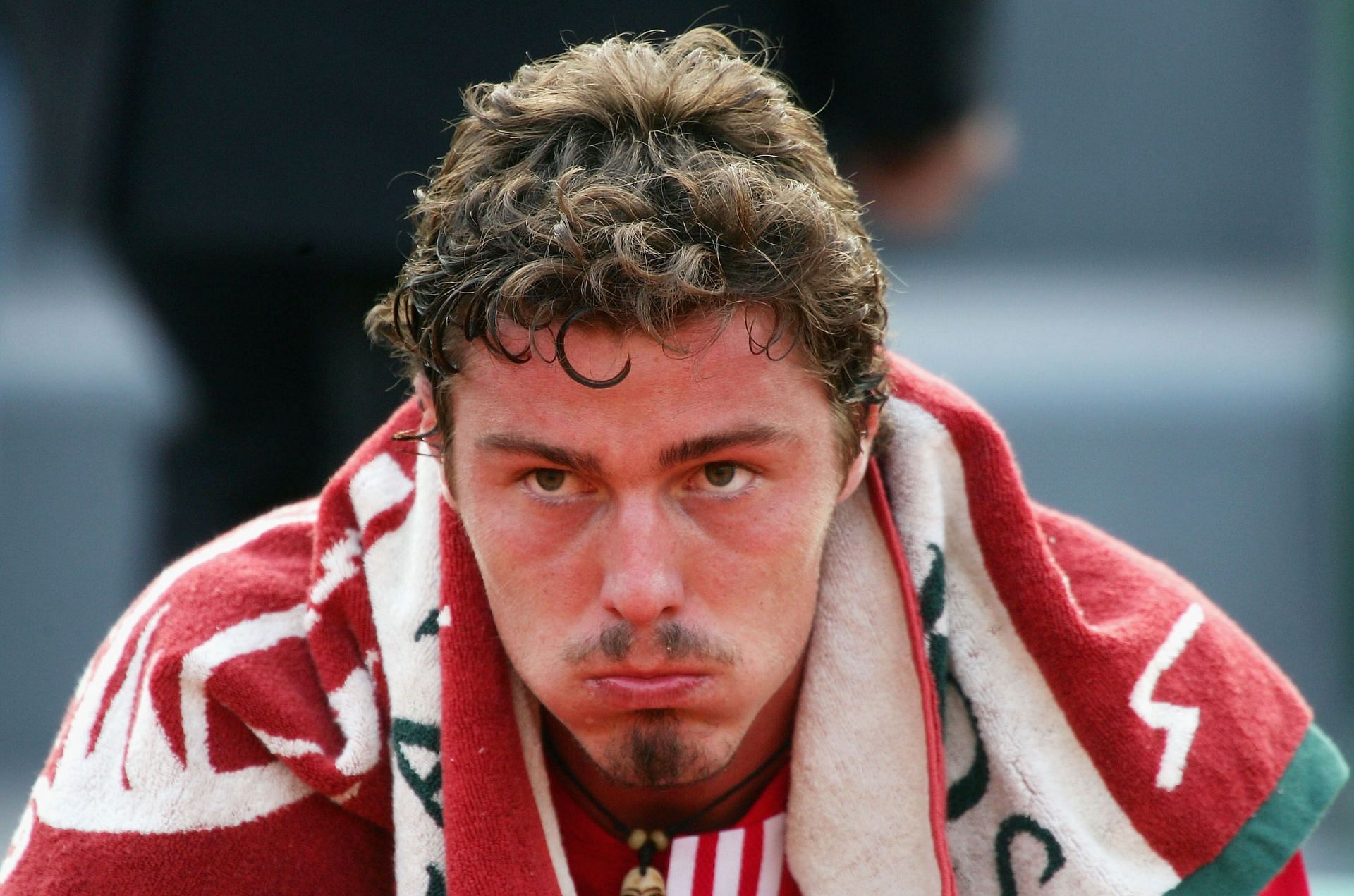 Marat Safin pictured at the 2004 French Open