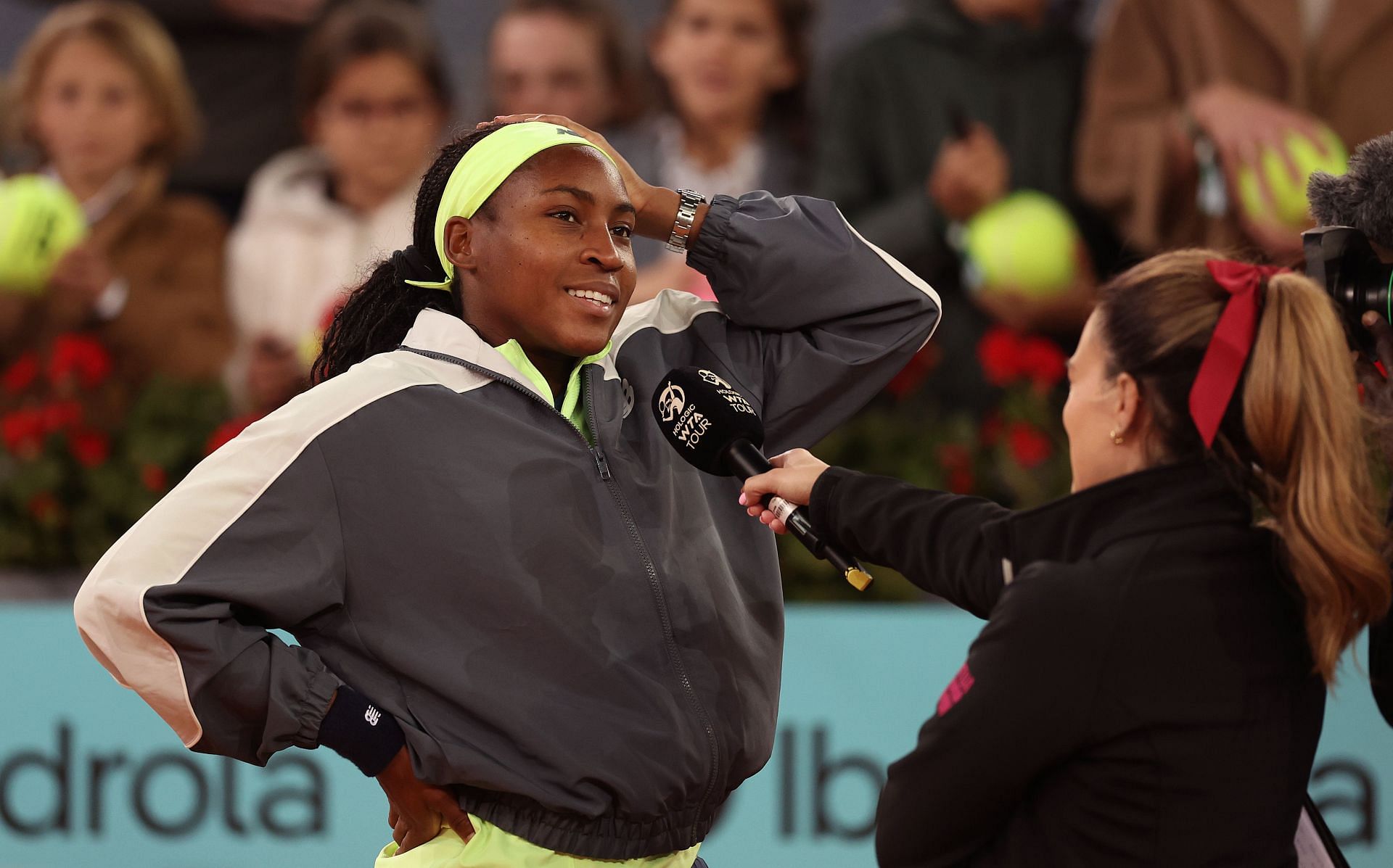 Gauff pictured at the 2024 Madrid Open