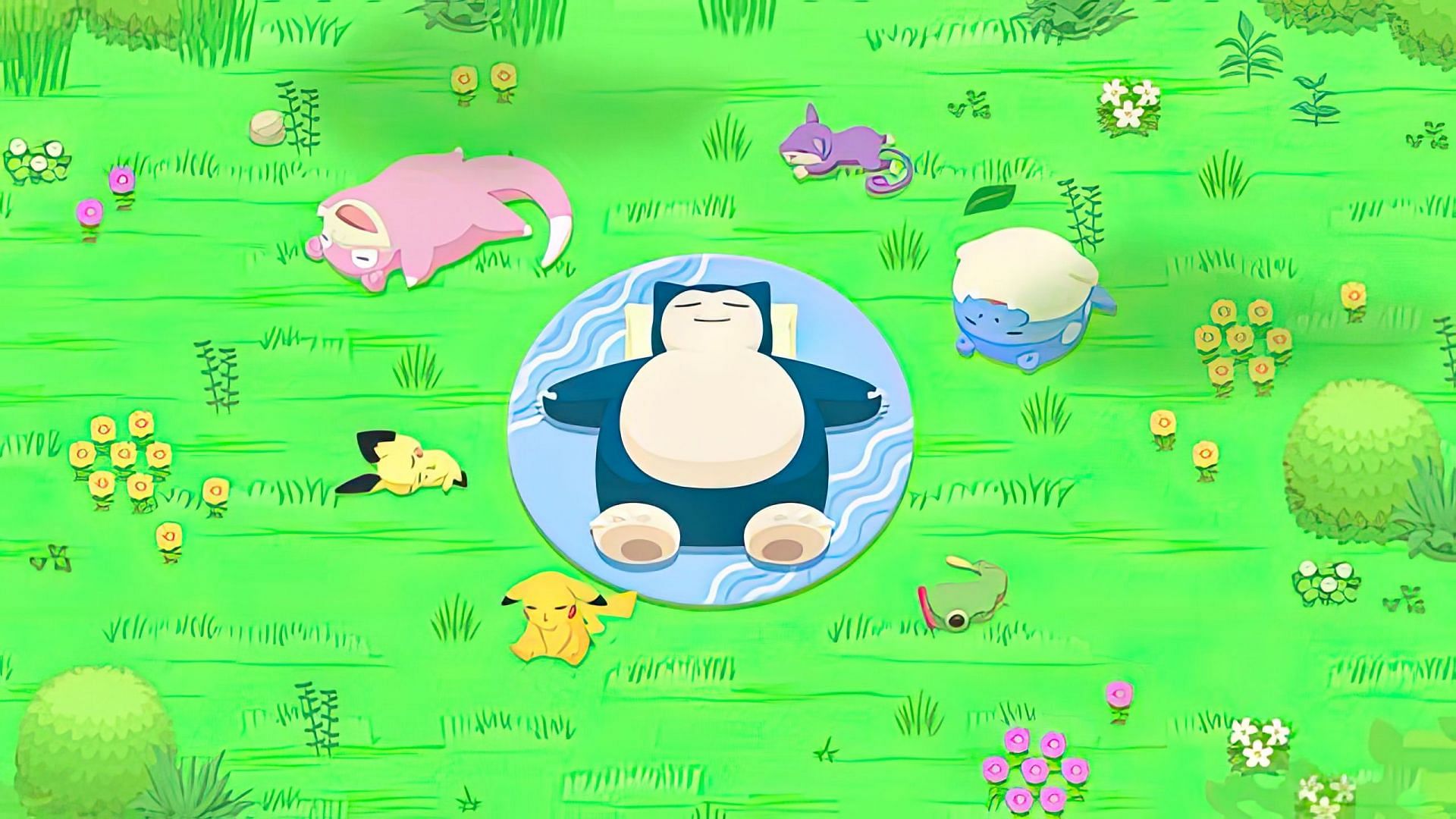 Pokemon sleeping in the game (Image via The Pokemon Company)