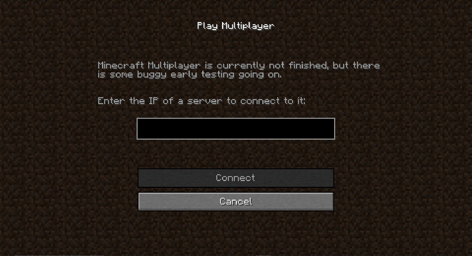 Minecraft Alpha 1.0.15 introduced the concept of the SMP server in the game (Image via Mojang)