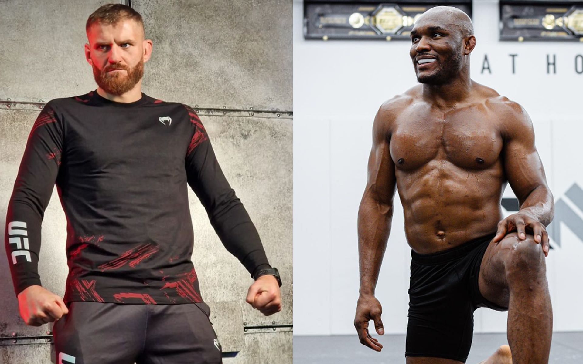 Kamaru Usman (right) believes that he could have defeated Jan Blachowicz (left) [Images Courtesy: @janblachowicz and @usman84kg Instagram]