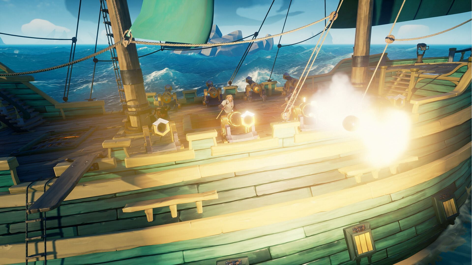 Scuttle ship in Sea of Thieves.
