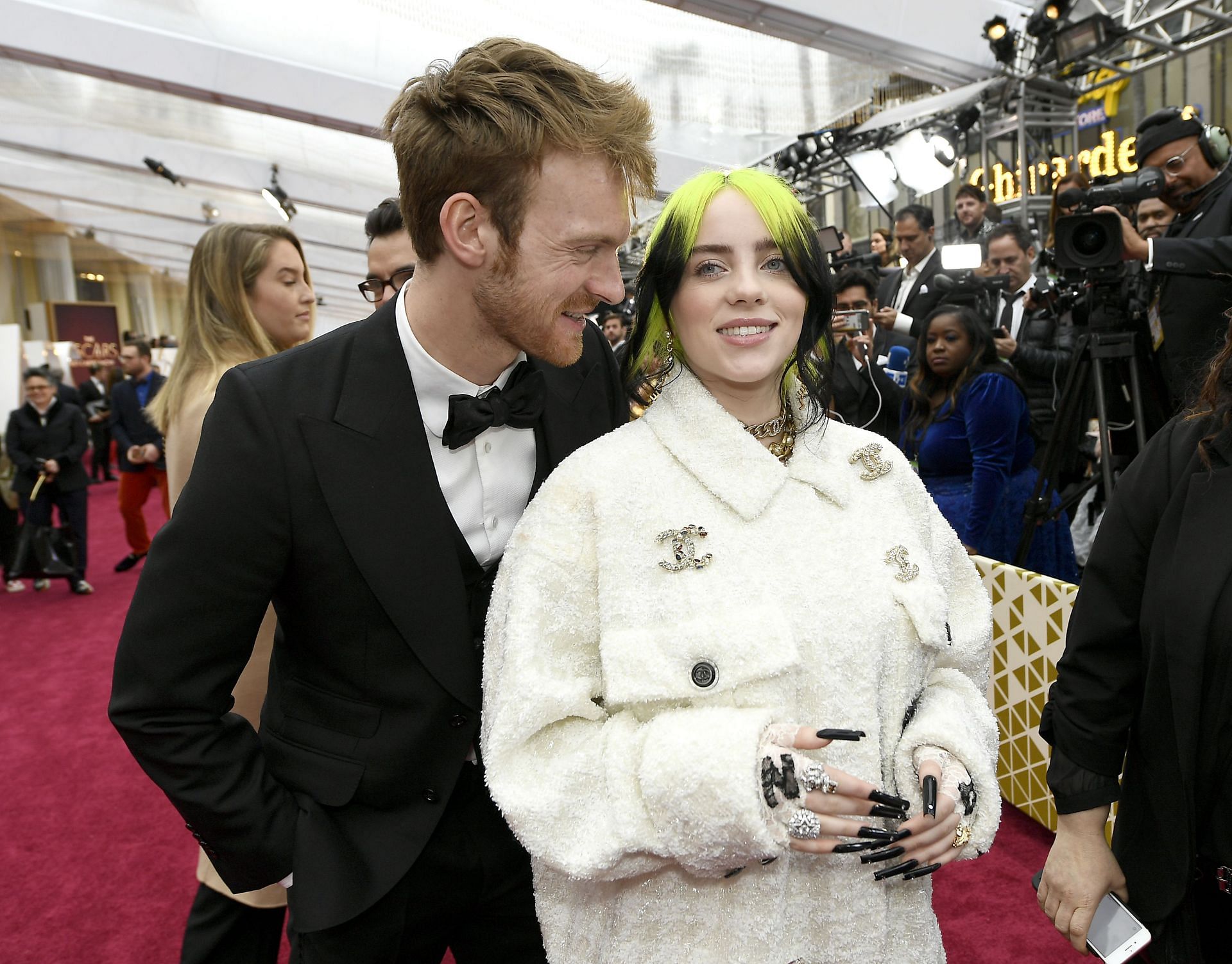 Billie Eilish with Finneas O&#039;Connell At The 92nd Annual Academy Awards (Image via Getty/Kevork Djansezian)