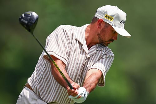 Jason Day's outfit during the Wells Fargo Championship - Round Two (Image via Jared C. Tilton/Getty Images)