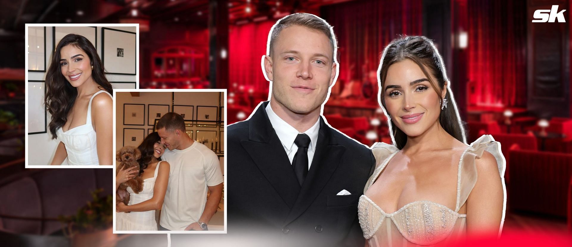 Christian McCaffrey celebrated fianc&eacute;e Olivia Culpo