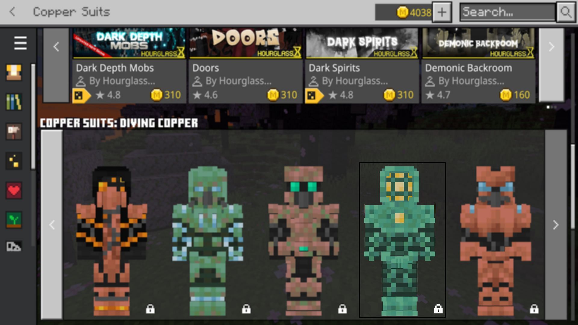 The Diving Copper skin is great for players that enjoy exploring the game&#039;s seas (Image via Mojang)