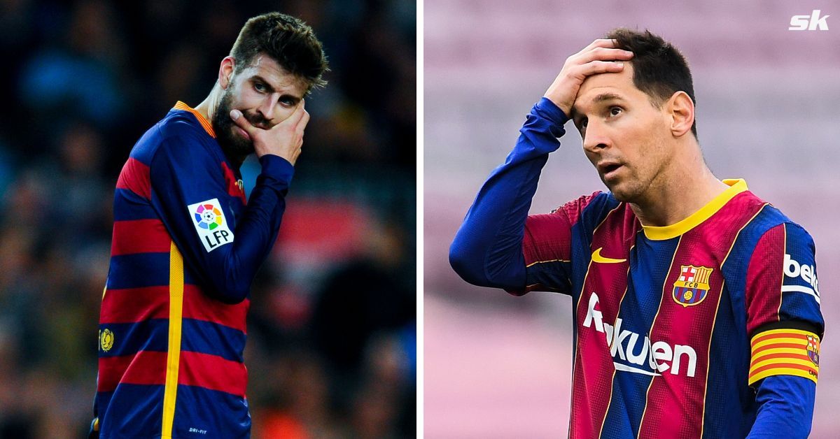 Lionel Messi and Gerard Pique in FC Barcelona