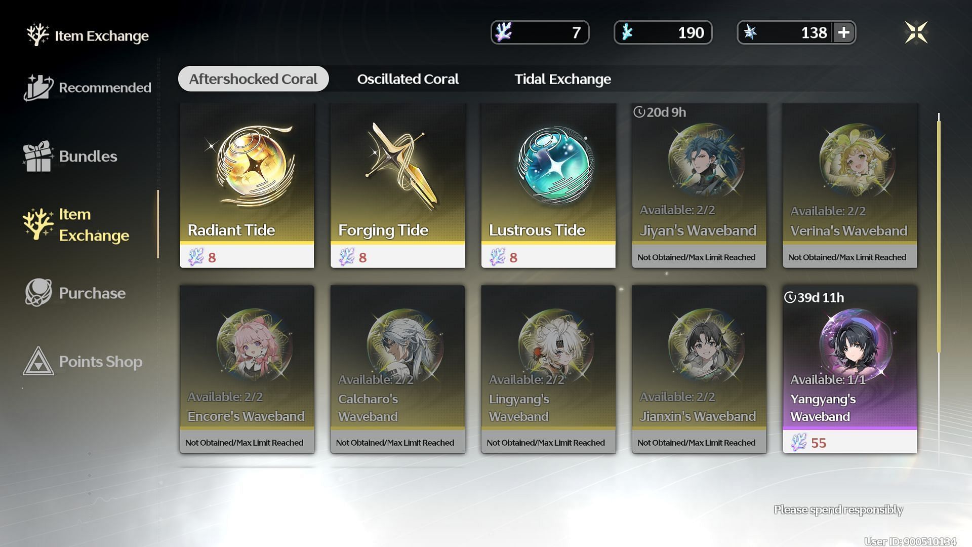 The Wavebands are purchasable from the Item Exchange store (Image via Kuro Games)