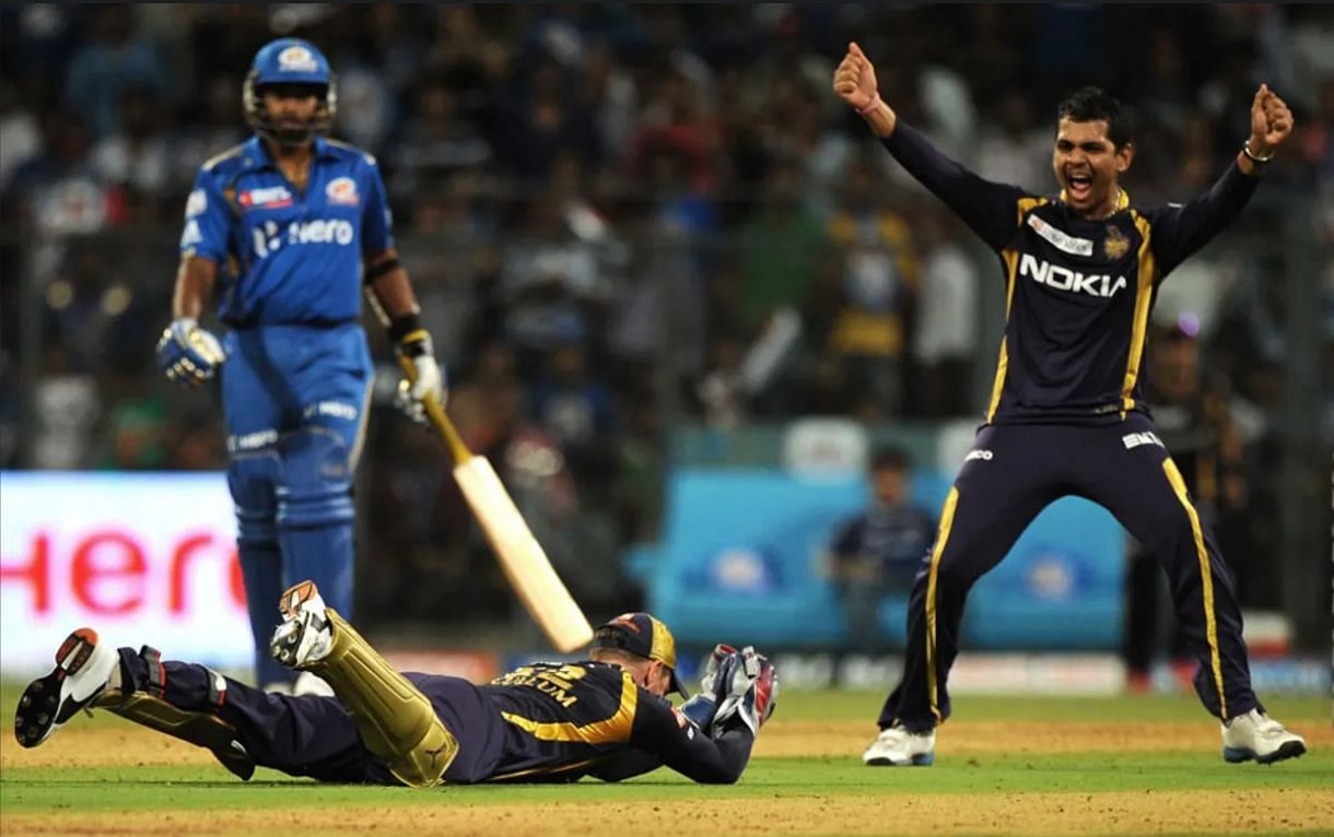 Sunil Narine ecstatic after taking Rohit Sharma's wicket