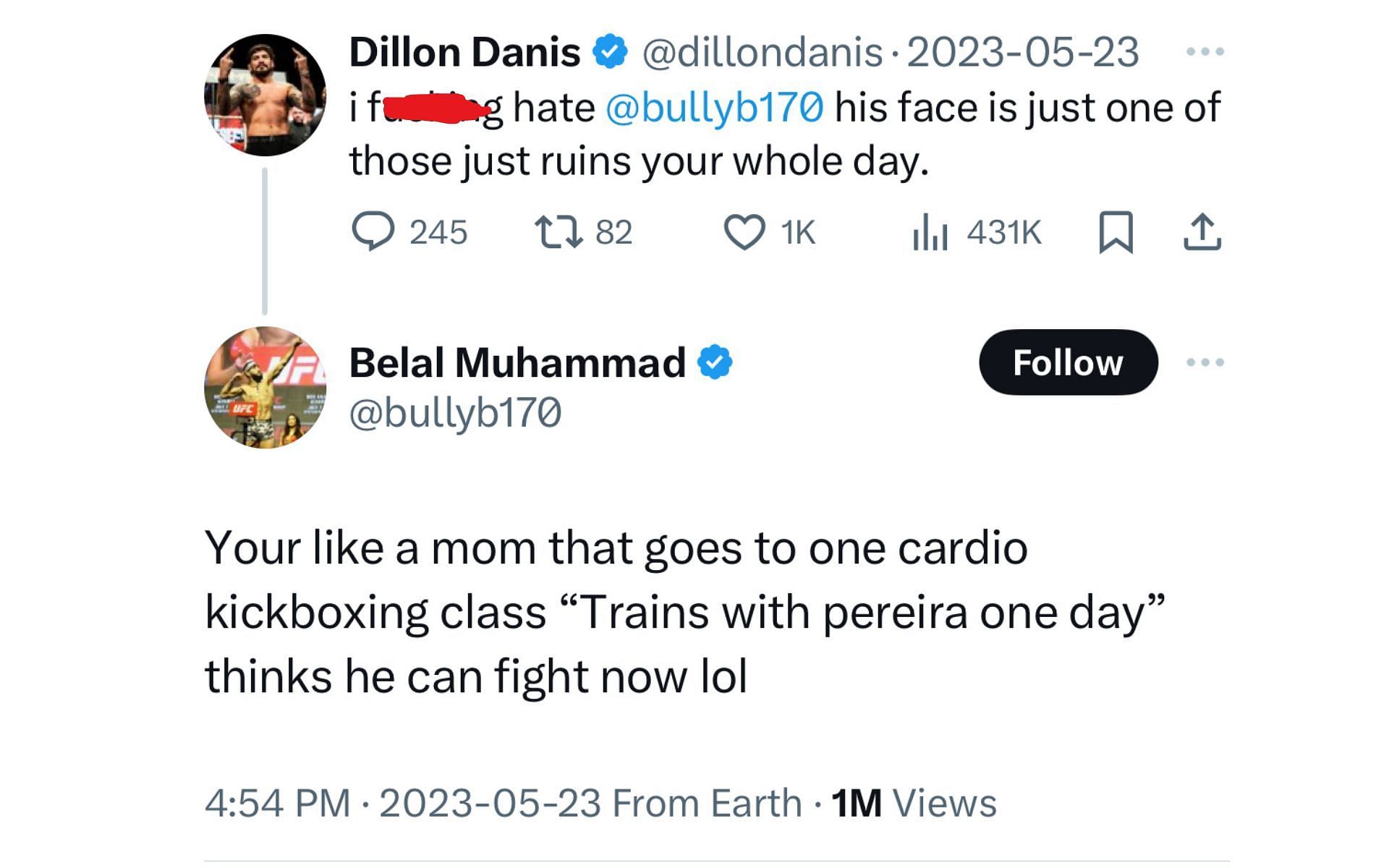 Muhammad&#039;s tweet regarding Danis [Image courtesy: @bullyb170 - X]