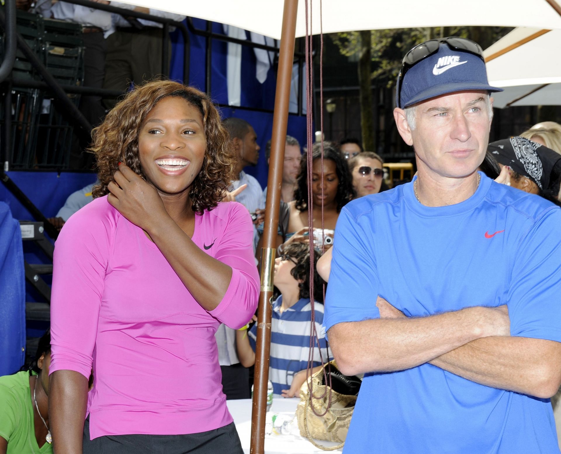 Serena Williams (left) and John McEnroe