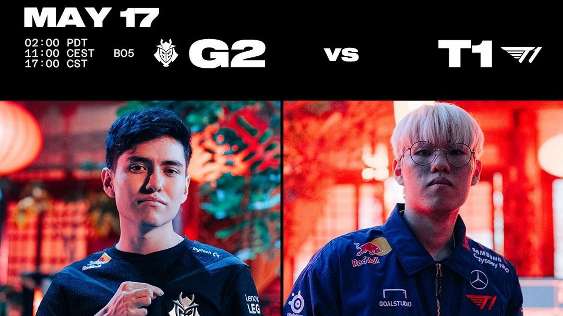 MSI 2024: G2 Esports Vs T1 League Of Legends MSI 2024 Bracket Stage ...