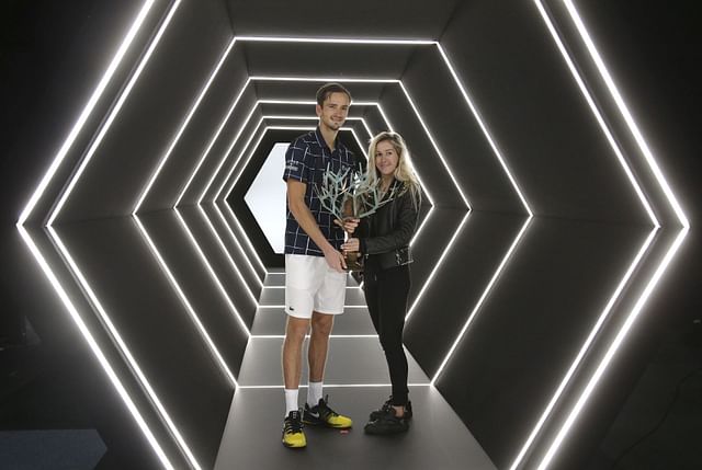 Daniil Medvedev with his wife Daria