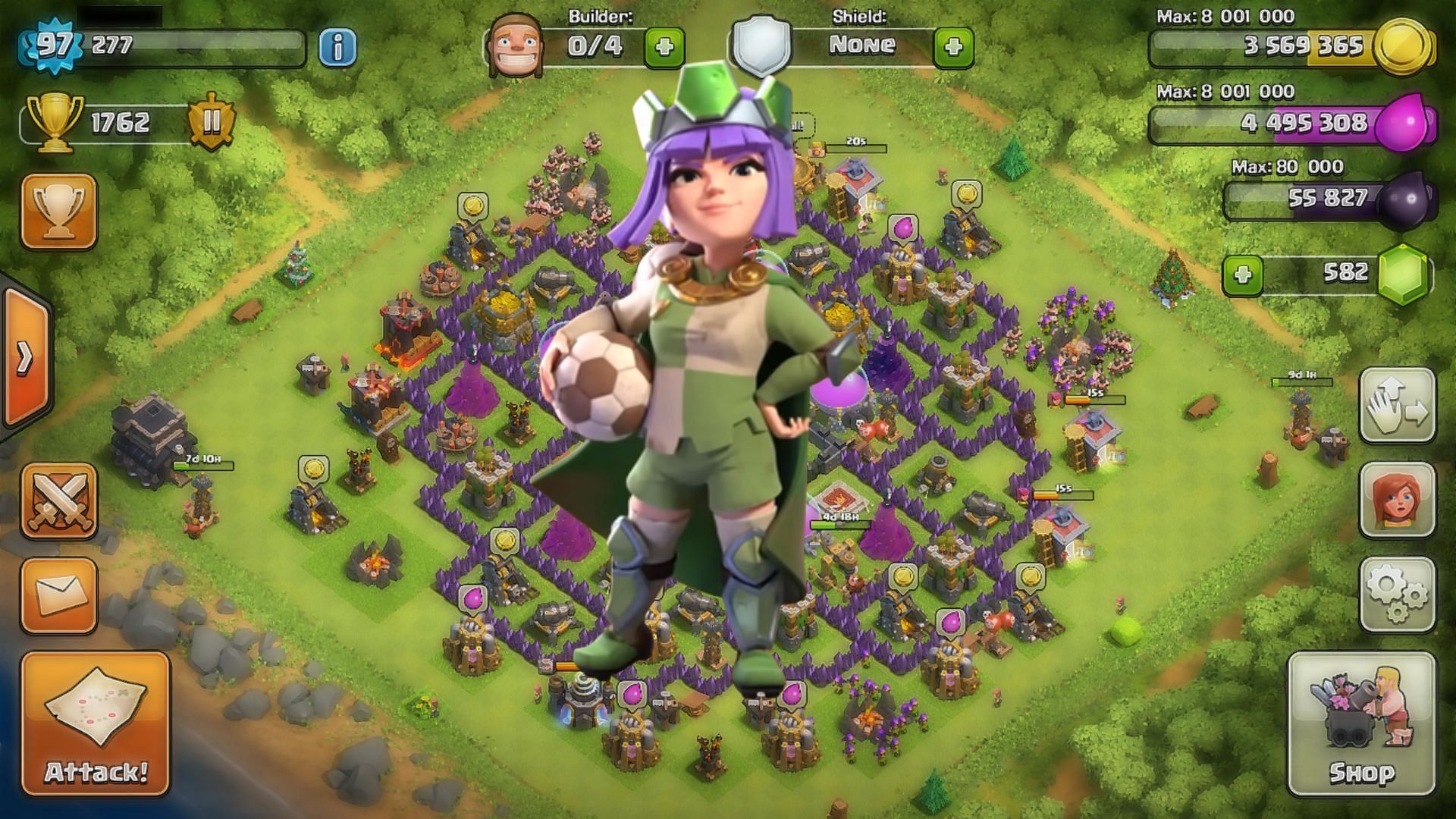 Archer Queen Football skin (Image via Supercell)
