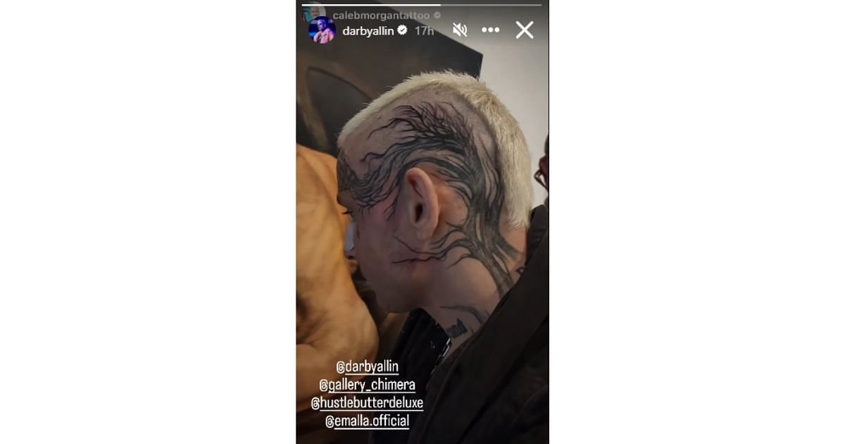 Allin&#039;s new tattoo [Screenshot from star&#039;s Instagram Story]