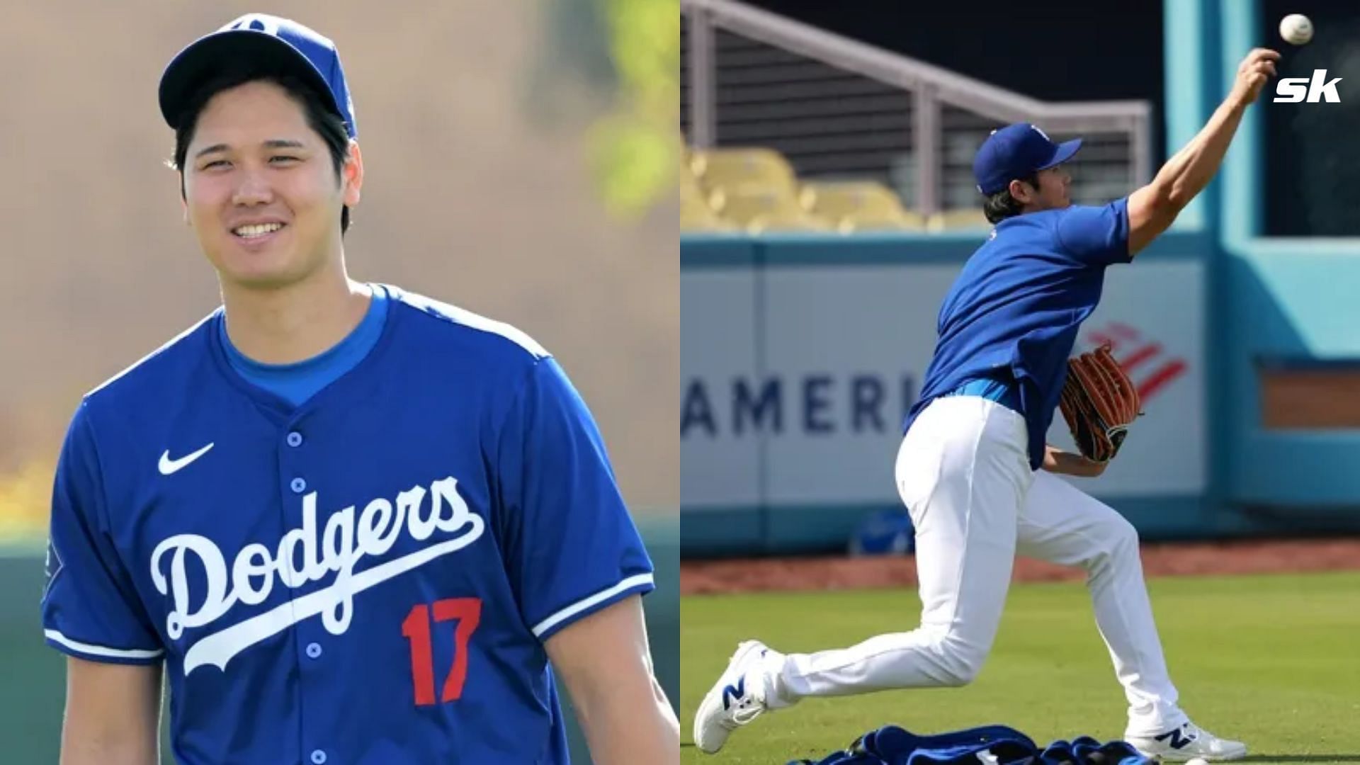 WATCH: Shohei Ohtani seen throwing at Oracle Park prior to Dodgers matchup against Giants