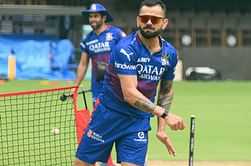 [In Pictures] "Wrong footed in-swinging menace, warming up"- Virat Kohli bowls in the nets ahead of RCB vs CSK IPL 2024 clash