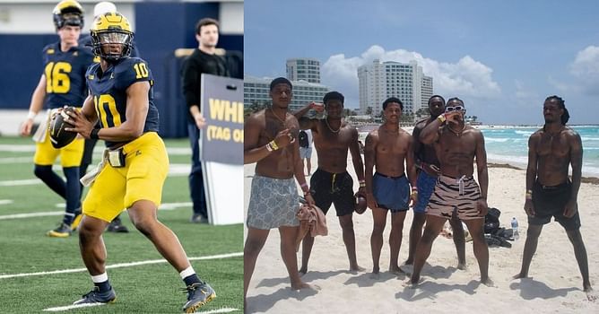 In Photos: Alex Orji shares snippets from Michigan squad’s sunny vacation in Mexico during CFB offseason