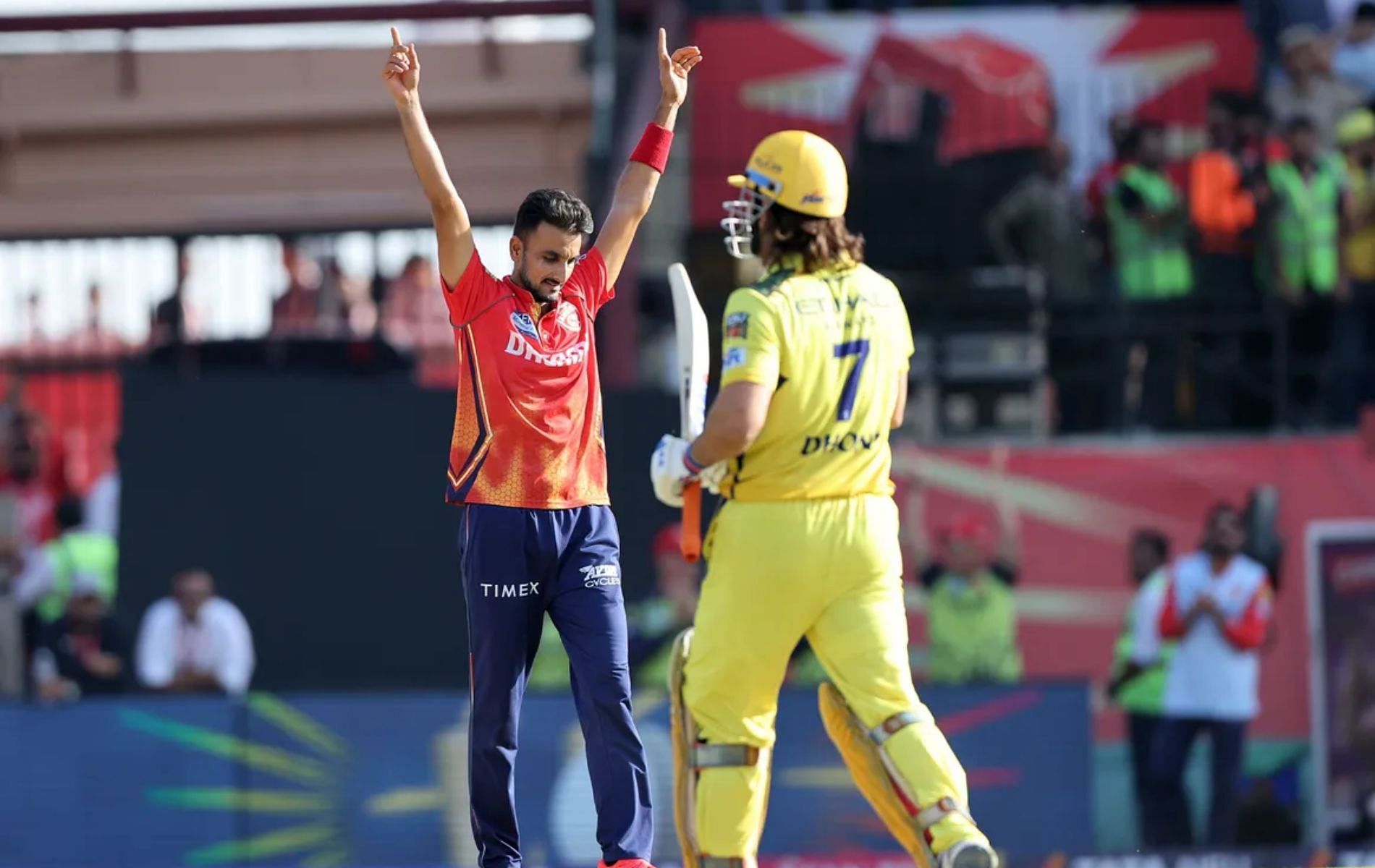 Harshal Patel dismissed MS Dhoni with a slower delivery in PBKS vs CSK clash.