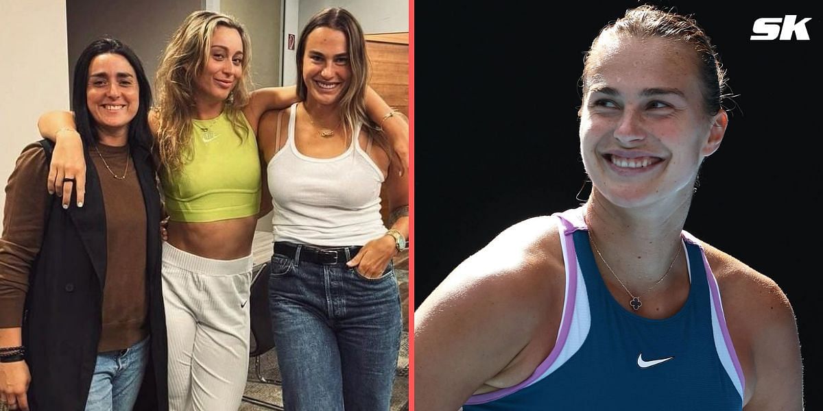 Aryna Sabalenka with Paula Badosa and Ons Jabeur 