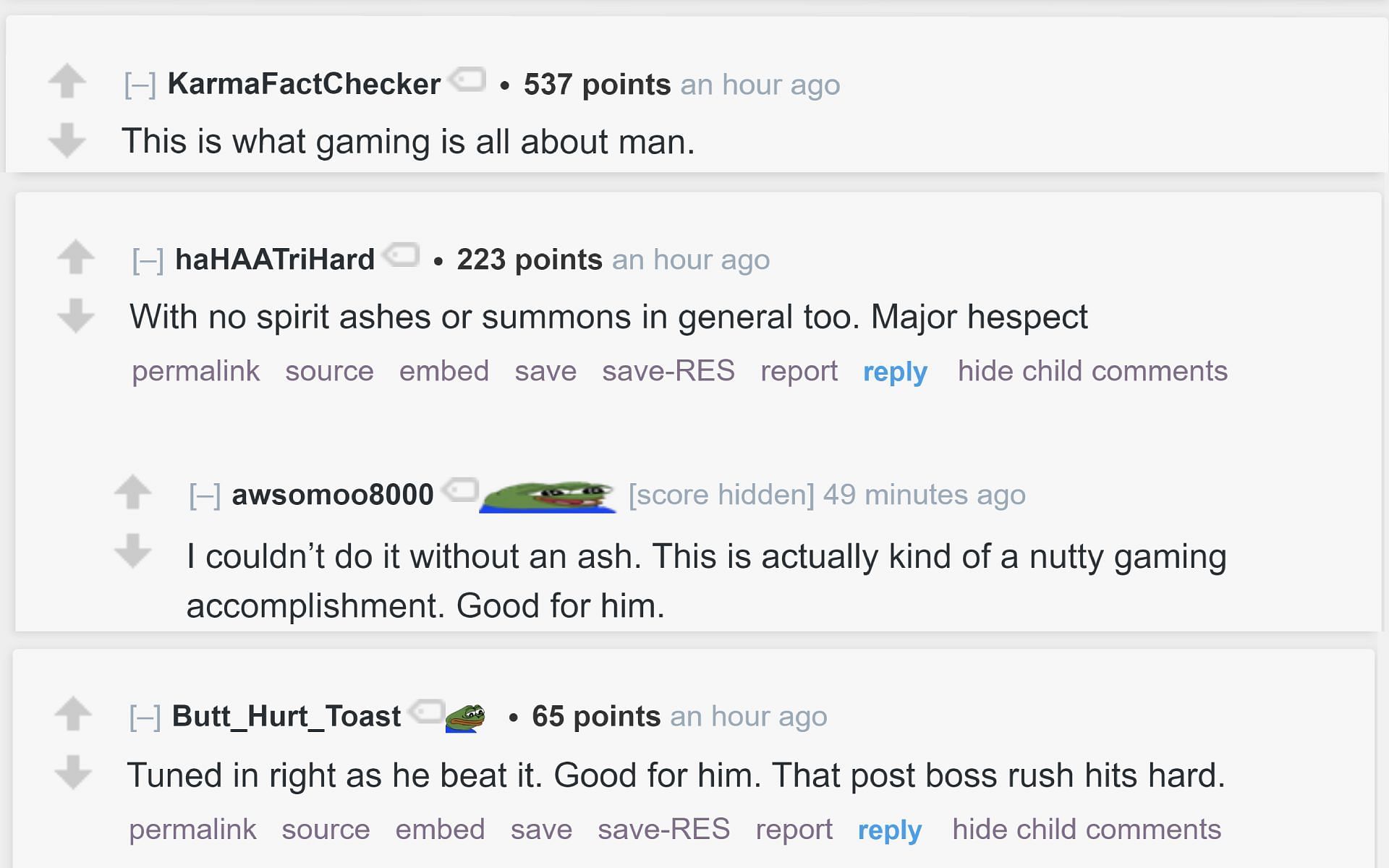 Community on Reddit reacts to the streamer&#039;s viral gaming moment (Image via r/LivestreamFail subreddit)
