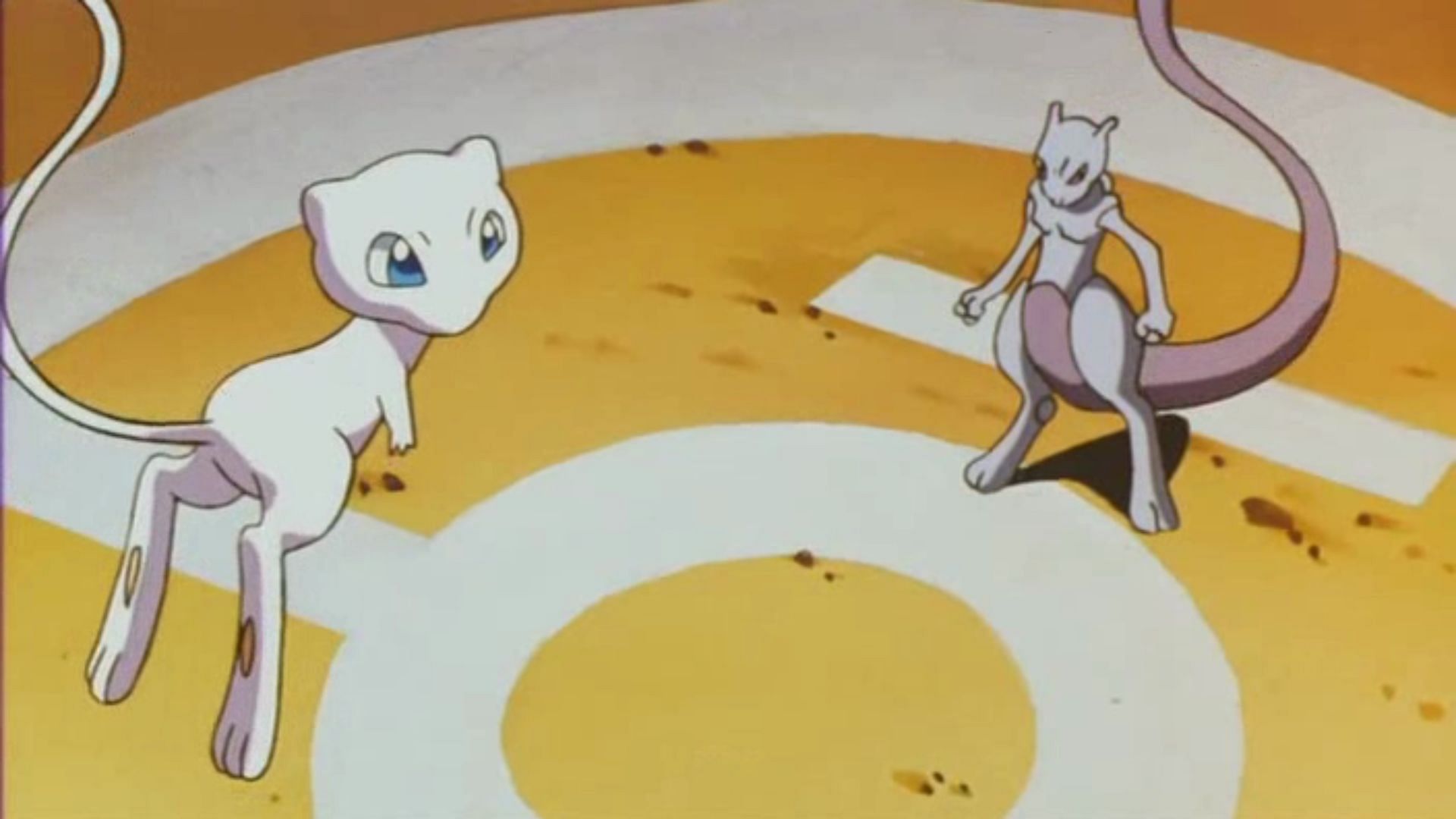 Mew and Mewtwo as seen in the anime (Image via TPC)