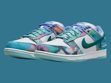 Futura Laboratories x Nike SB Dunk Low "Bleached Aqua/Geode Teal-White" sneakers: Features explored