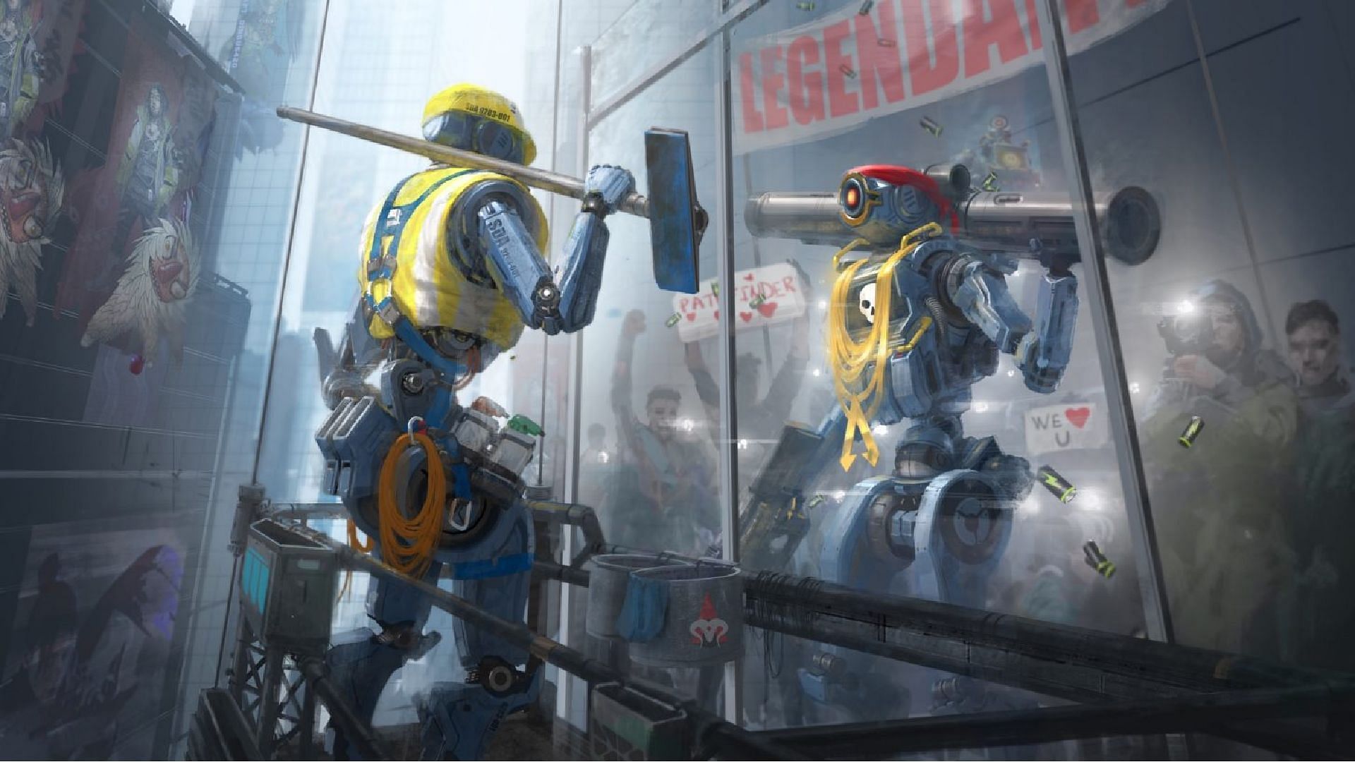 Pathfinder cleaning windows with a mop (Image via Electronic Arts)