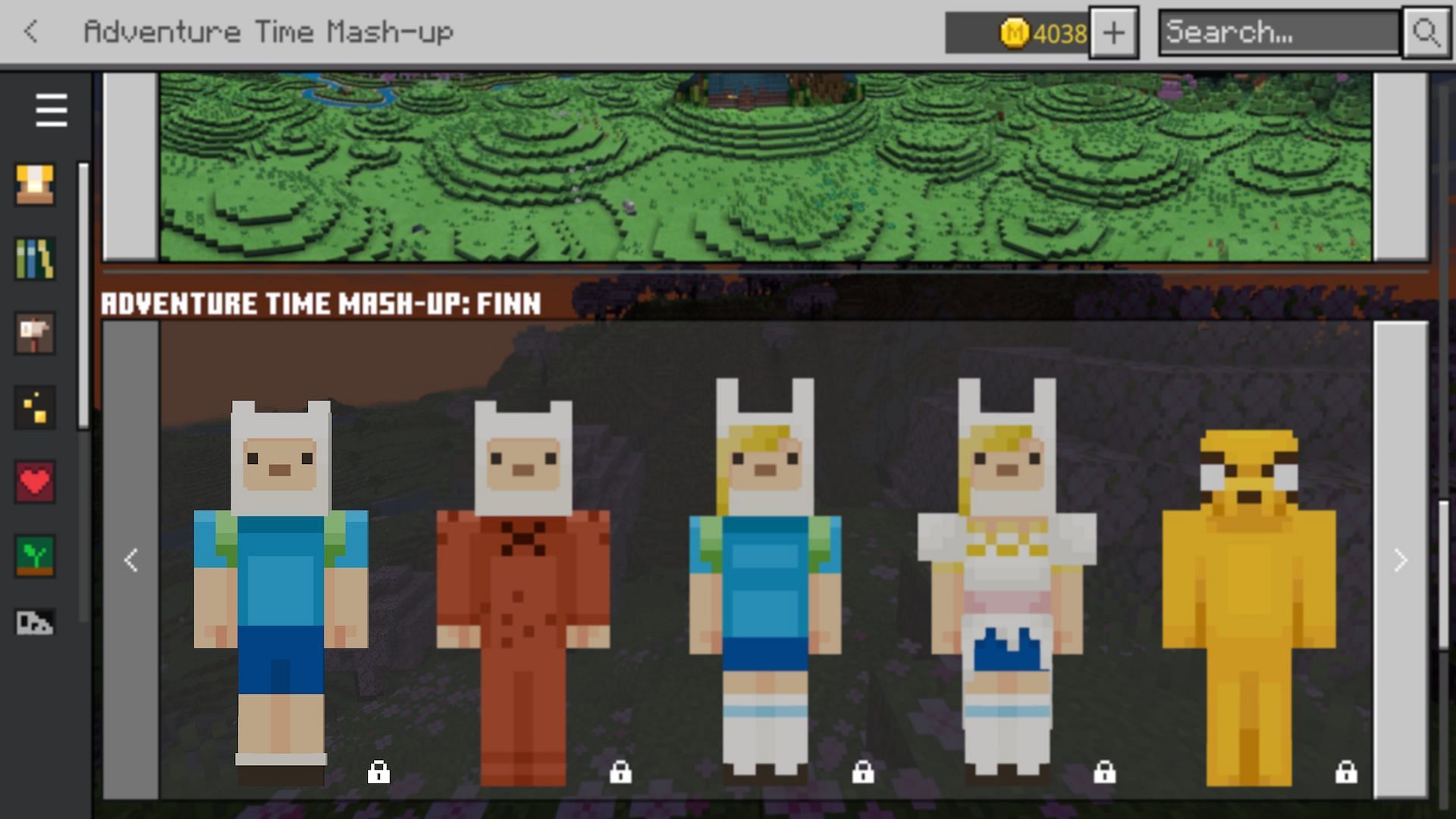 Honestly, almost any of the Adventure Time skins could have gotten this spot (Image via Mojang)