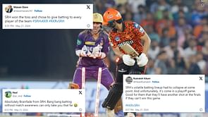 "Bang bang batting without match awareness can only take you that far" - Fans react to SRH's poor batting display against KKR in IPL 2024 Qualifier 1