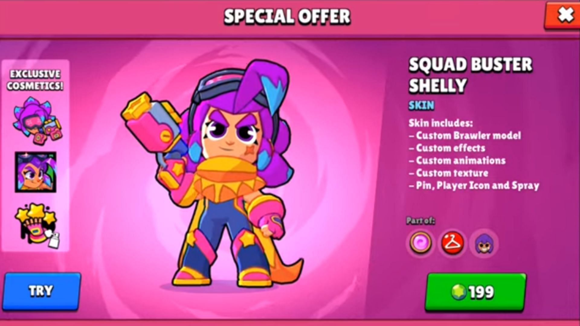 Brawl Stars Squad Busters Shelly skin: Cost, design, and more