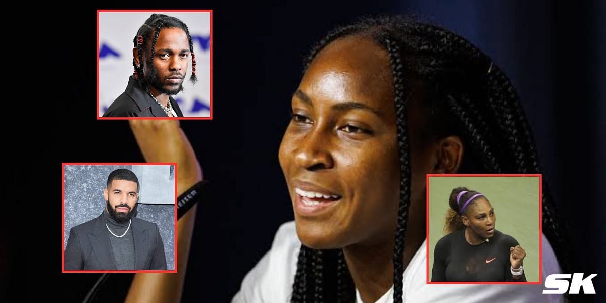 Coco Gauff, Kendrick Lamar, Drake and Serena Williams 
