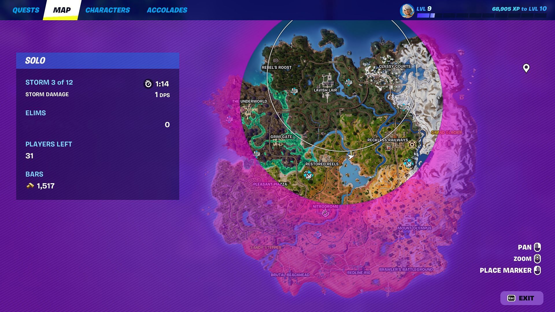 The Wastelander Challenges are available only till the second storm circle closes (Image via Epic Games/Fortnite)