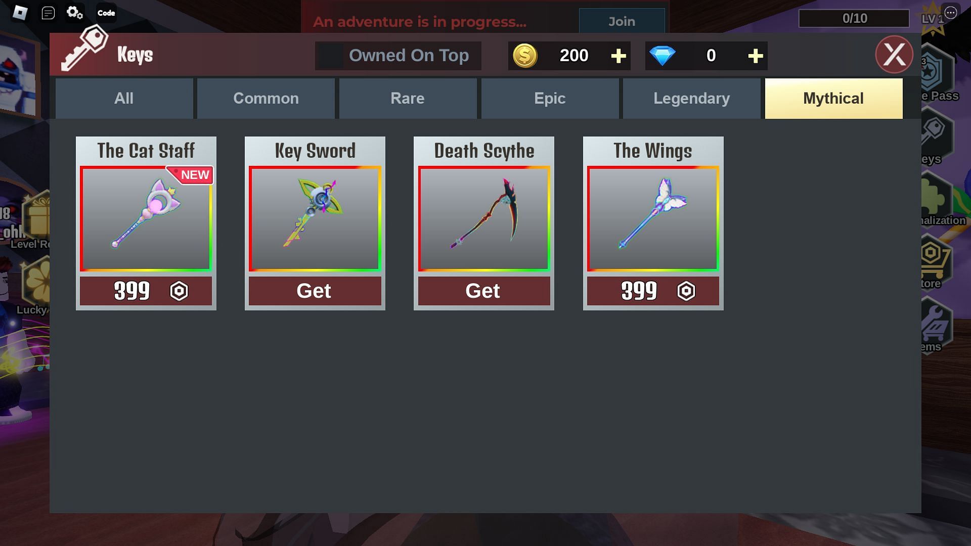 Premium shop in Keys (Image via Roblox)