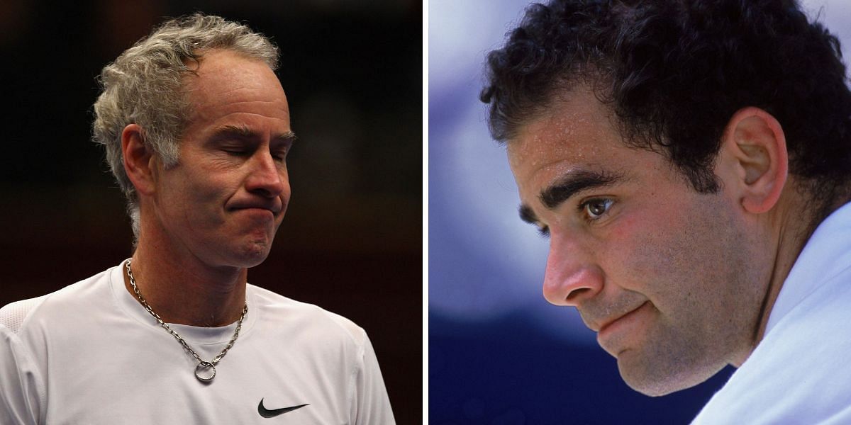 John McEnroe (L) and Pete Sampras (R)