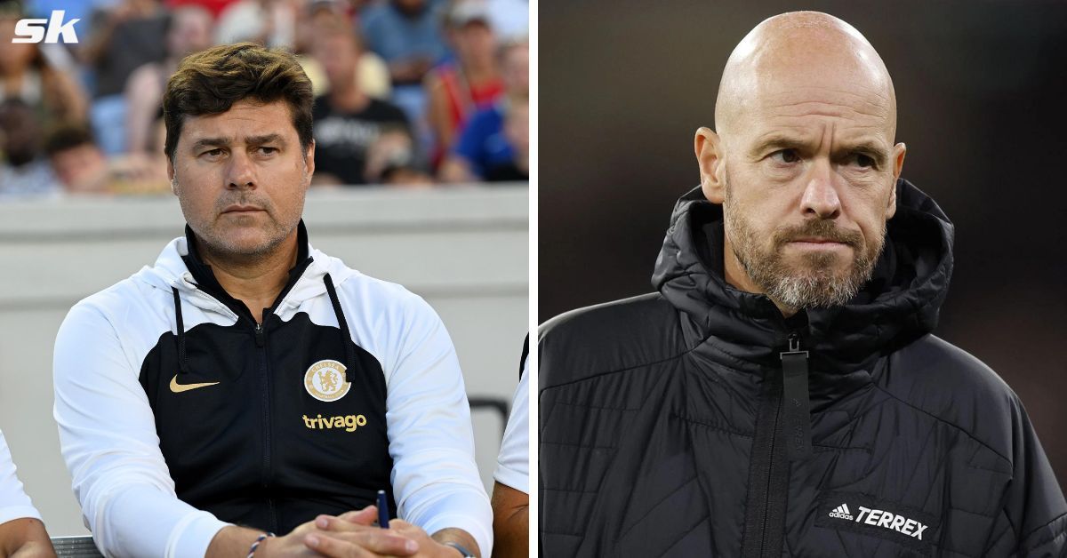 Outgoing Chelsea boss Mauricio Pochettino (left) and Manchester United manager Erik ten Hag