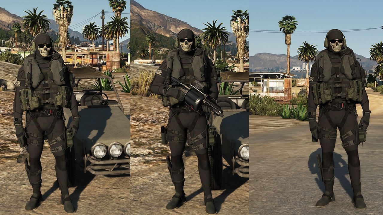 Ghost&#039;s UDT skin mod for GTA 5 (Image via gta5-mods.com)