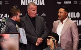 "He steals from fighters" - Canelo Alvarez rips into promoter-turned-enemy Oscar De La Hoya after almost coming to blows on stage