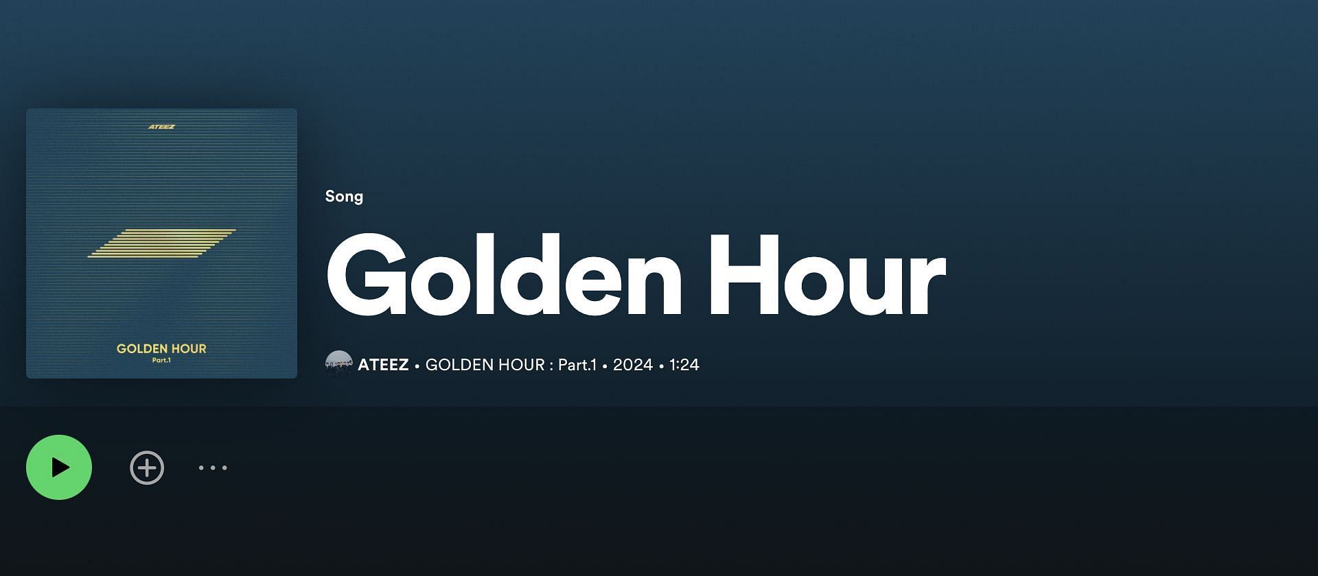 Track 1 on GOLDEN HOUR : Part.1 (Image via Spotify)