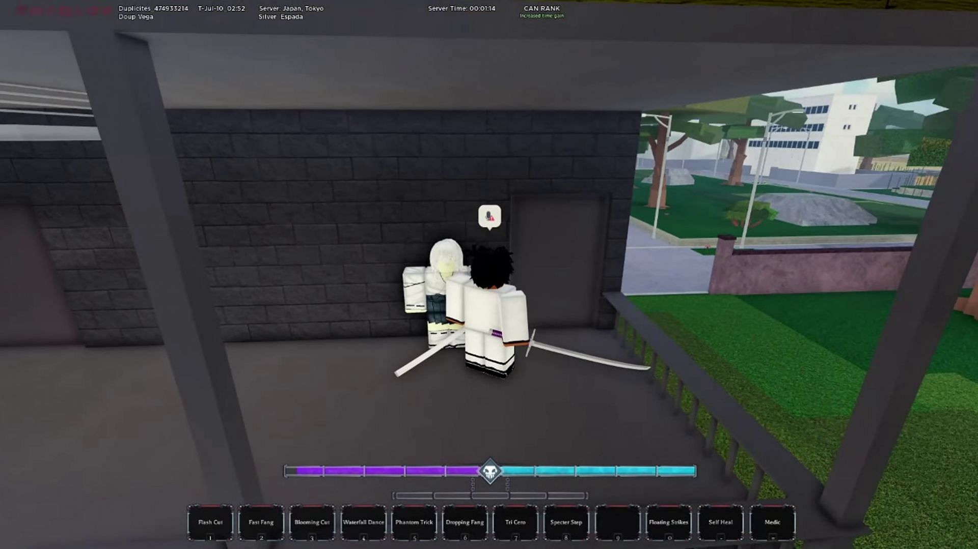 Gray-haired NPC in Karakura Town (Image via Roblox || Juan on YouTube)