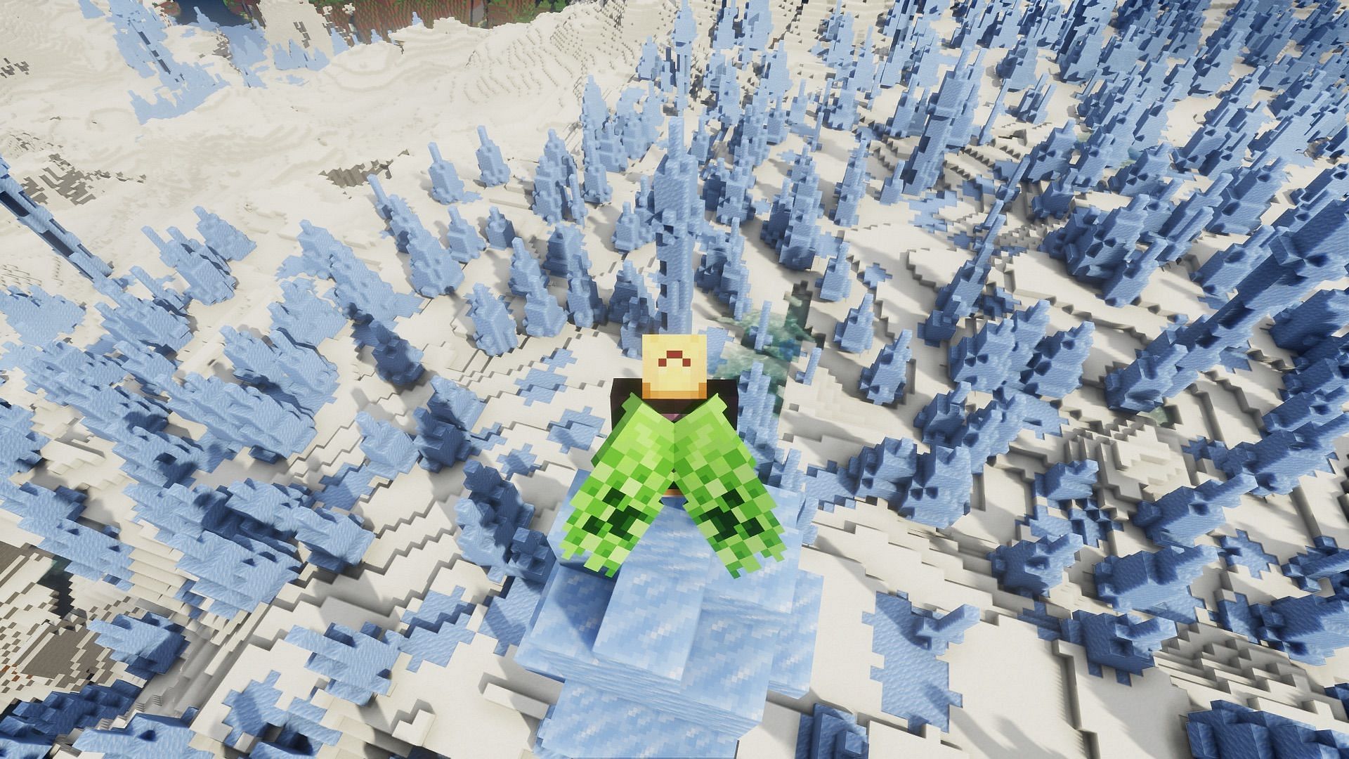 Creeper cape used with Elytra (Image via Mojang Studios)